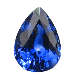 1.95 ct Pear Shape Blue Sapphire : Rich Royal Blue