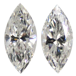 0.61 cttw Pair of Marquise Diamonds : F / SI1