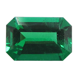 0.87 ct Emerald Cut Emerald : Deep Rich Green