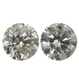 4.51 cttw Pair of Round Diamonds : J / I1