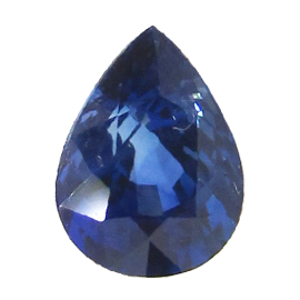 0.92 ct Pear Shape Blue Sapphire : Rich Blue