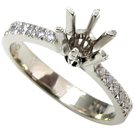 Platinum Multi Stone Setting : 0.12 cttw Diamonds