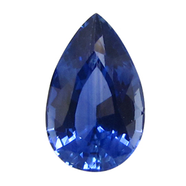 1.72 ct Pear Shape Blue Sapphire : Rich Royal Blue