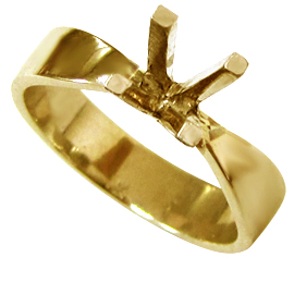 18K Yellow Gold Solitaire Setting