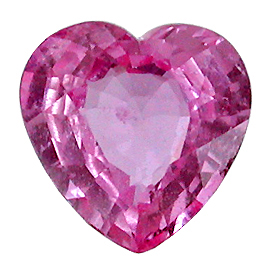 0.49 ct Heart Shape Pink Sapphire : Soft Pink