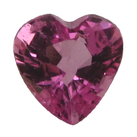 0.54 ct Heart Shape Pink Sapphire : Rich Pink