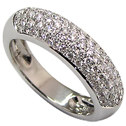 14K White Gold 0.85cttw Diamond Band