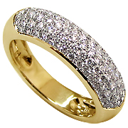 14K Yellow Gold 0.85cttw Diamond Band