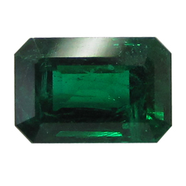 3.76 ct Rich Green Natural Emerald Cut Natural Emerald