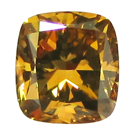 0.53 ct Cushion Cut Diamond : Fancy Deep Orange-Yellow / SI1