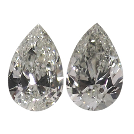 1.14 cttw Pair of Pear Shape Diamonds : J / VS2