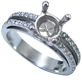 18K White Gold Multi Stone Setting : 0.36 cttw Diamonds