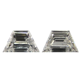 0.33 cttw Pair of Trapezoid Diamonds : F / VS1