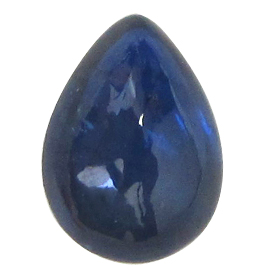 1.70 ct Pear Shape Blue Cabochon Sapphire : Deep Darkish Blue