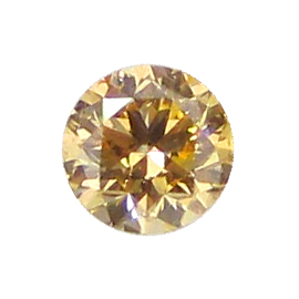 0.25 ct Round Diamond : Fancy Yellow Orange / SI1