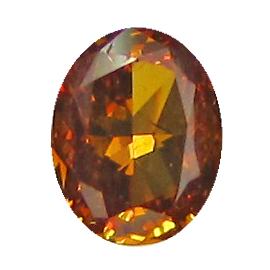 0.38 ct Oval Diamond : Fancy Deep Yellow Orange / SI2