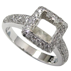 18K White Gold Multi Stone Setting : 0.50 cttw Diamonds