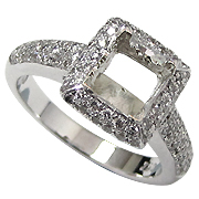 18K White Gold 0.50cttw Diamond Setting