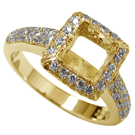 18K Yellow Gold Multi Stone Setting : 0.50 cttw Diamonds