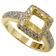 18K Yellow Gold 0.50cttw Diamond Setting