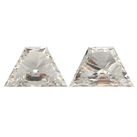 0.27 cttw Pair of Trapezoid Diamonds : I / VS2