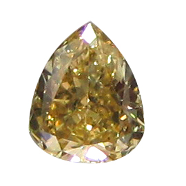 0.44 ct Pear Shape Diamond : Fancy Brownish Yellow / SI2