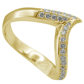 18K Yellow Gold Band : 0.75 cttw Diamonds