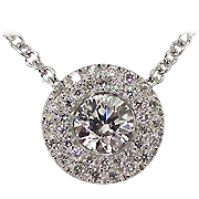 18K White Gold 0.60cttw Diamond Pendant