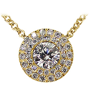 18K Yellow Gold 0.60cttw Diamond Pendant