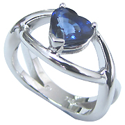 18K White Gold 2.00ct Sapphire Ring