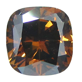 3.03 ct Cushion Cut Diamond : Fancy Dark Orangy Brown / VS2