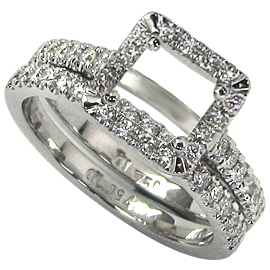 Platinum Wedding Band Set : 0.50 cttw Diamonds