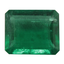 5.89 ct Emerald Cut Emerald : Grass Green