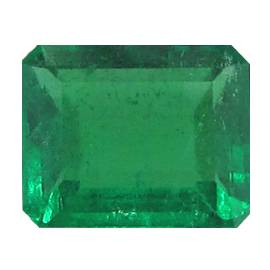 3.11 ct Emerald Cut Emerald : Rich Grass Green