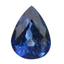 1.15 ct Pear Shape Blue Sapphire : Rich Royal Blue