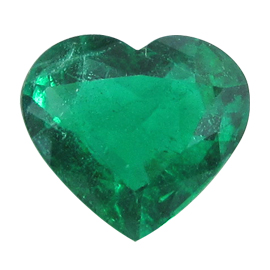1.74 ct Heart Shape Emerald : Deep Rich Green