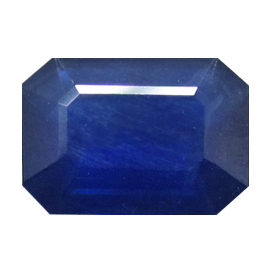 1.62 ct Emerald Cut Blue Sapphire : Deep Royal Blue