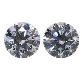 1.05 cttw Pair of Round Natural Diamonds : D / VS2