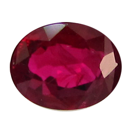 0.66 ct Oval Ruby : Deep Rich Red