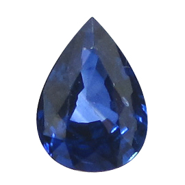 0.80 ct Pear Shape Blue Sapphire : Deep Rich Blue