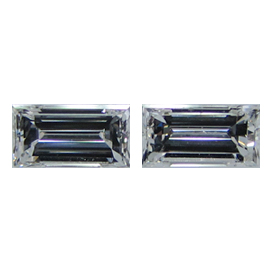 0.86 cttw Pair of Baguette Natural Diamonds : I / VS1