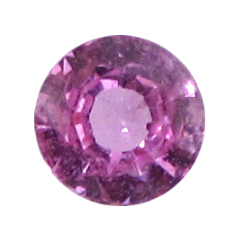 0.85 ct Round Pink Sapphire : Rich Pink