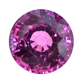 1.24 ct Round Pink Sapphire : Rich Pink