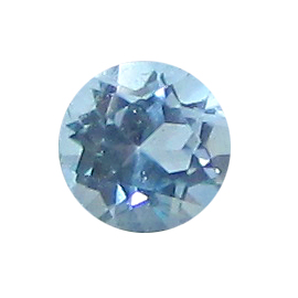 0.85 ct Round Aquamarine : Fine Blue