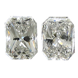 2.01 cttw Pair of Radiant Natural Diamonds : I / SI1