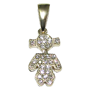 14K Yellow Gold 0.18cttw Diamond Pendant