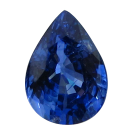 0.91 ct Pear Shape Blue Sapphire : Rich Blue
