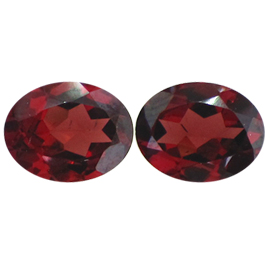 4.20 cttw Reddish Brown Pair of Oval Natural Garnets