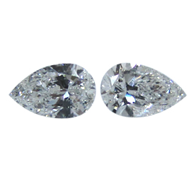 1.00 cttw Pair of Pear Shape Diamonds : E / SI1