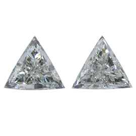 2.00 cttw Pair of Trillion Natural Diamonds : I / SI3